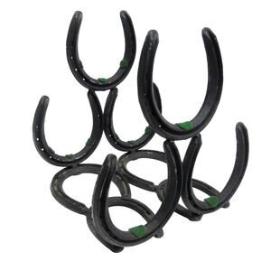 Horse Shoe Art Wine Rack 10 Iron Horseshoes Bottle Holder Stand Western Decor